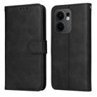 For OPPO Reno13 F 4G / 5G Classic Calf Texture Flip Leather Phone Case(Black) - 1