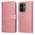 For OPPO Reno13 F 4G / 5G Classic Calf Texture Flip Leather Phone Case(Rose Gold) - 1