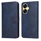 For Realme C55 Classic Calf Texture Flip Leather Phone Case(Blue) - 1