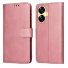 For Realme C55 Classic Calf Texture Flip Leather Phone Case(Rose Gold) - 1