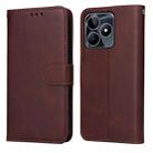 For Realme C53 / Narzo N53 Classic Calf Texture Flip Leather Phone Case(Brown) - 1