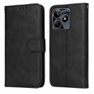 For Realme C53 / Narzo N53 Classic Calf Texture Flip Leather Phone Case(Black) - 1