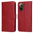 For Realme C67 4G Global Classic Calf Texture Flip Leather Phone Case(Red) - 1