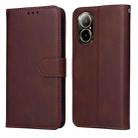 For Realme C67 4G Global Classic Calf Texture Flip Leather Phone Case(Brown) - 1