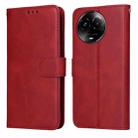 For Realme C67 Global / 11 5G Taiwan Version Classic Calf Texture Flip Leather Phone Case(Red) - 1