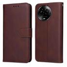 For Realme C67 Global / 11 5G Taiwan Version Classic Calf Texture Flip Leather Phone Case(Brown) - 1