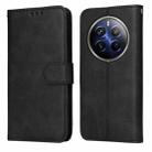 For Realme 12 Pro+ Classic Calf Texture Flip Leather Phone Case(Black) - 1