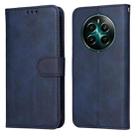 For Realme 12+ Classic Calf Texture Flip Leather Phone Case(Blue) - 1