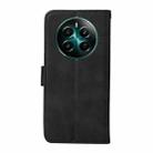 For Realme 12+ Classic Calf Texture Flip Leather Phone Case(Black) - 3