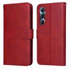 For Realme C65 4G Classic Calf Texture Flip Leather Phone Case(Red) - 1