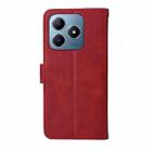 For Realme C63 / C61  / Note 60 Classic Calf Texture Flip Leather Phone Case(Red) - 3