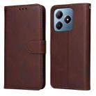 For Realme C63 / C61  / Note 60 Classic Calf Texture Flip Leather Phone Case(Brown) - 1