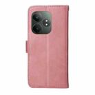 For Realme GT 6 / GT Neo6 SE Classic Calf Texture Flip Leather Phone Case(Rose Gold) - 3