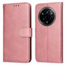 For Realme 14 Pro+ Global Classic Calf Texture Flip Leather Phone Case(Rose Gold) - 1