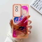 For Xiaomi Redmi K60 Oil Painting Electroplating TPU Phone Case(Pink) - 1