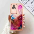 For Xiaomi Redmi K50 Oil Painting Electroplating TPU Phone Case(Pink) - 1