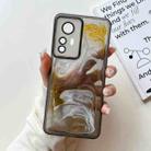 For Xiaomi Redmi K50 Ultra Oil Painting Electroplating TPU Phone Case(Grey) - 1