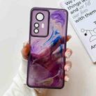 For Xiaomi Redmi K50 Ultra Oil Painting Electroplating TPU Phone Case(Purple) - 1