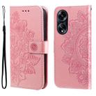 For OPPO A1 5G 7-petal Flowers Embossing Leather Phone Case(Rose Gold) - 1