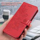 For Huawei Enjoy 70 7-petal Flowers Embossing Leather Phone Case(Red) - 2