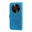 For Huawei Enjoy 70 Pro Seven-petal Flowers Embossing Leather Phone Case(Blue) - 3