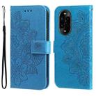 For Huawei nova 13 Pro Seven-petal Flowers Embossing Leather Phone Case(Blue) - 1