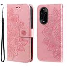 For Huawei nova 13 Pro Seven-petal Flowers Embossing Leather Phone Case(Rose Gold) - 1