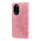 For Huawei nova 13 Pro Seven-petal Flowers Embossing Leather Phone Case(Rose Gold) - 3