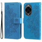For Huawei nova 14 Seven-petal Flowers Embossing Leather Phone Case(Blue) - 1