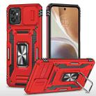 For Motorola Moto G32 Armor PC + TPU Camera Shield Phone Case(Red) - 1