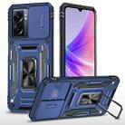 For OPPO A77 4G Armor PC + TPU Camera Shield Phone Case(Navy Blue) - 1