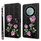 For Honor Magic5 Lite 3D Painted Pattern Leather Phone Case(Rose) - 1