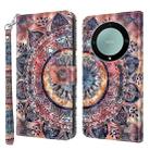 For Honor Magic5 Lite 3D Painted Pattern Leather Phone Case(Colorful Mandala) - 1