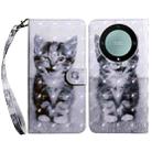 For Honor Magic5 Lite 3D Painted Pattern Leather Phone Case(Smile Cat) - 1