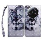 For Xiaomi 13 Ultra 3D Painted Pattern Leather Phone Case(Husky) - 1