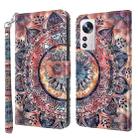 For Xiaomi 12 3D Painted Pattern Leather Phone Case(Colorful Mandala) - 1