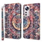 For Xiaomi 12 Pro 3D Painted Pattern Leather Phone Case(Colorful Mandala) - 1