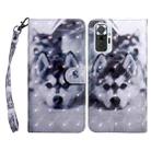 For Xiaomi Redmi Note 10 Pro 3D Painted Pattern Leather Phone Case(Husky) - 1