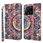 For Xiaomi 13T Pro 3D Painted Pattern Leather Phone Case(Colorful Mandala) - 1