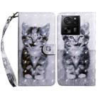 For Xiaomi 13T Pro 3D Painted Pattern Leather Phone Case(Smile Cat) - 1