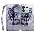For Xiaomi Redmi Note 13 Pro 5G 3D Painted Pattern Leather Phone Case(Husky) - 1