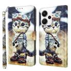 For Xiaomi Redmi Note 13 Pro+ 3D Painted Pattern Leather Phone Case(Naughty Cat) - 1