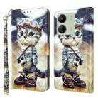 For Xiaomi Redmi 13C 3D Painted Pattern Leather Phone Case(Naughty Cat) - 1