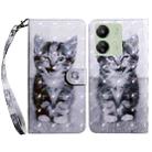 For Xiaomi Redmi 13C 3D Painted Pattern Leather Phone Case(Smile Cat) - 1