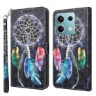 For Xiaomi Redmi Note 13 5G 3D Painted Pattern Leather Phone Case(Colorful Dreamcatcher) - 1