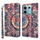 For Xiaomi Redmi Note 13 5G 3D Painted Pattern Leather Phone Case(Colorful Mandala) - 1