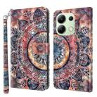 For Xiaomi Redmi Note 13 4G 3D Painted Pattern Leather Phone Case(Colorful Mandala) - 1