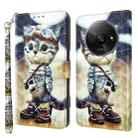 For Xiaomi Redmi A3 3D Painted Pattern Leather Phone Case(Naughty Cat) - 1