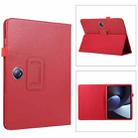 For OPPO Pad 2 2023 Litchi Texture Leather Tablet Case(Red) - 1