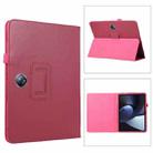 For OPPO Pad 2 2023 Litchi Texture Leather Tablet Case(Rose Red) - 1